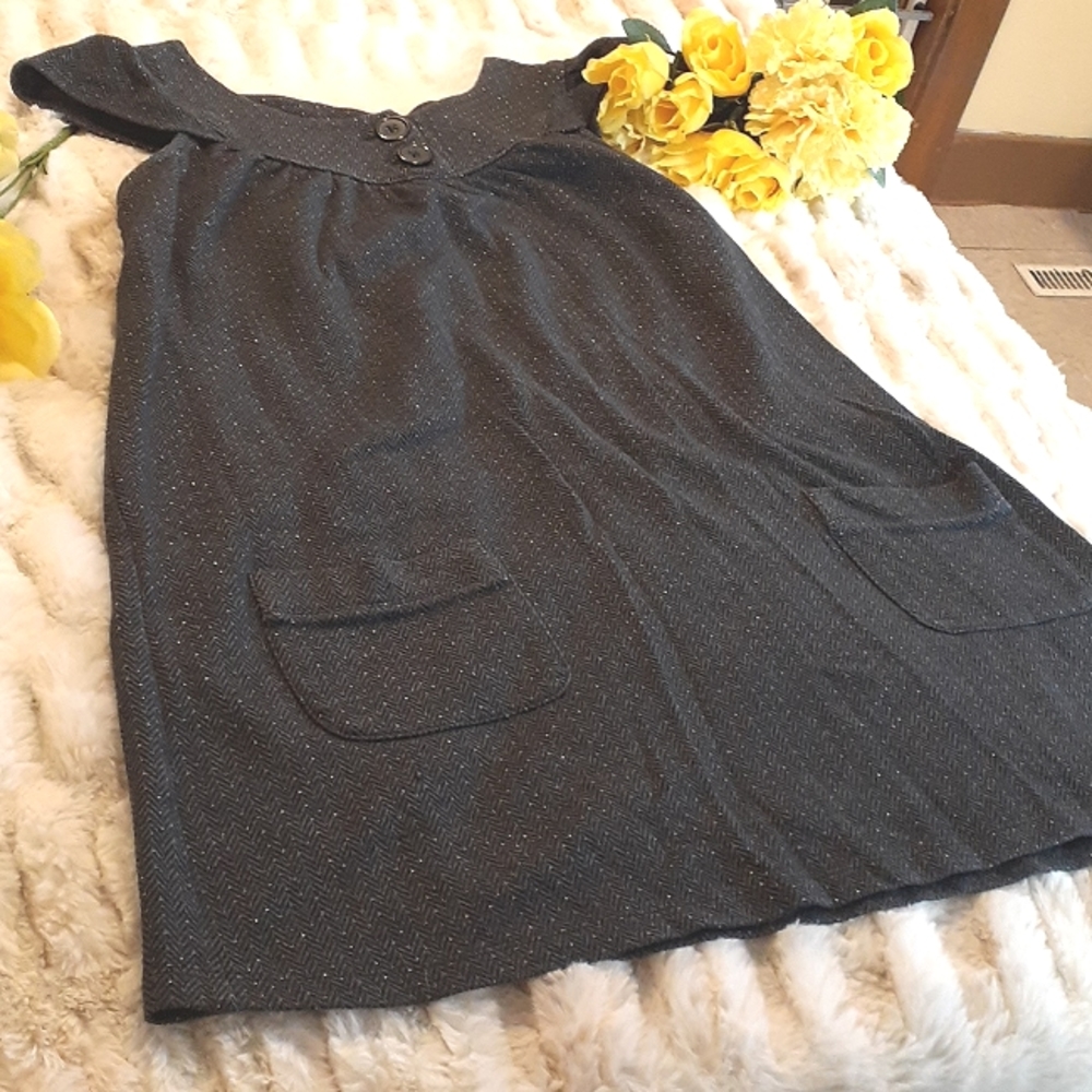 Xilaration Button Gray Juniors Small Dress